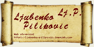Ljubenko Pilipović vizit kartica